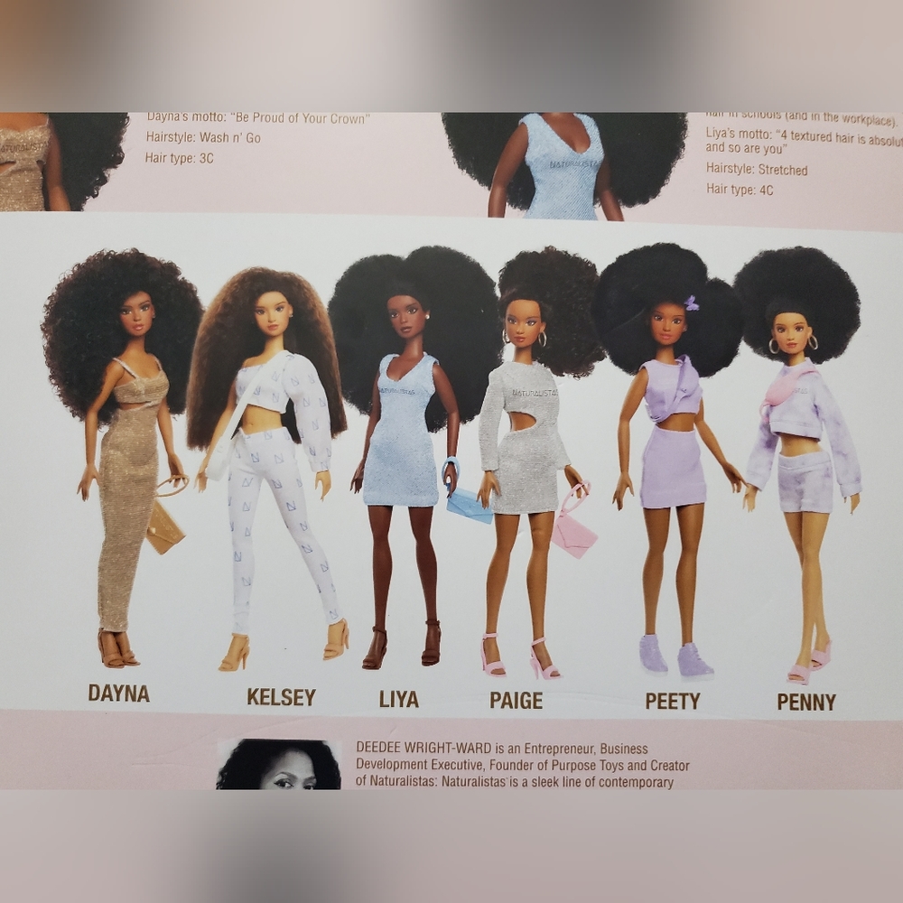: Pack of 2 Naturalistas Dayna and Liya natural hair african american dolls. - Picture 5 of 7